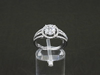 Witgouden ring met natuurlijk diamanten van 1.20 carat totaal - afbeelding 9 van  11