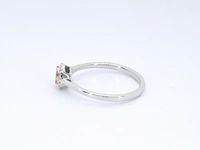 Witgouden ring met natuurlijke roze en witte diamant - afbeelding 5 van  11