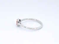 Witgouden ring met natuurlijke roze en witte diamant - afbeelding 6 van  10