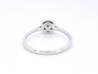 Witgouden ring met natuurlijke roze en witte diamant - afbeelding 8 van  10