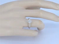 Witgouden ring met prinses en marquise geslepen natuurlijke diamanten - afbeelding 5 van  11