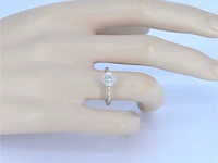 Witgouden ring met prinses en marquise geslepen natuurlijke diamanten - afbeelding 5 van  11