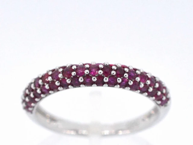 Witgouden ring met robijnen - afbeelding 1 van  10