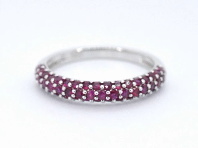 Witgouden ring met robijnen - afbeelding 7 van  10