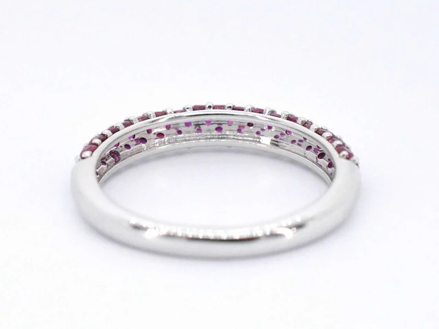 Witgouden ring met robijnen - afbeelding 8 van  10