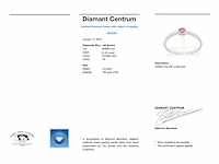 Witgouden ring met roze diamant (gecertificeerd) - afbeelding 4 van  10
