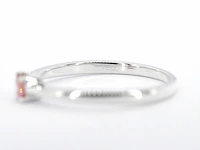Witgouden ring met roze diamant (gecertificeerd) - afbeelding 10 van  10