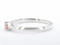 Witgouden ring met roze diamant (gecertificeerd) - afbeelding 11 van  11