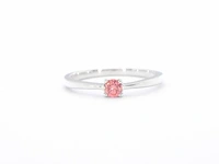 Witgouden ring met roze diamant (igi gecertificeerd) - afbeelding 7 van  10