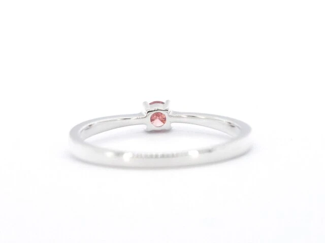 Witgouden ring met roze diamant (igi gecertificeerd) - afbeelding 8 van  10