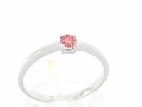 Witgouden ring met roze diamant - afbeelding 6 van  10