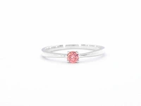 Witgouden ring met roze diamant - afbeelding 8 van  10