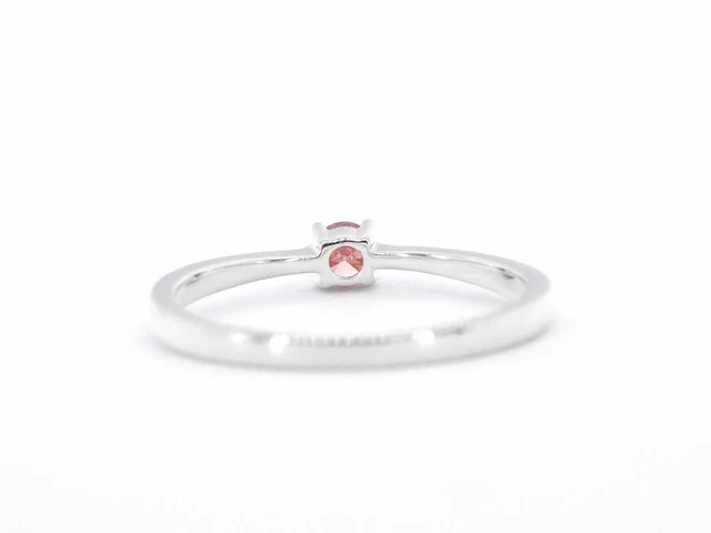 Witgouden ring met roze diamant - afbeelding 9 van  10