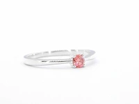 Witgouden ring met roze diamant - afbeelding 10 van  10