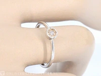 Witgouden ring met roze diamant - afbeelding 3 van  10