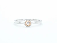 Witgouden ring met roze diamant - afbeelding 7 van  10