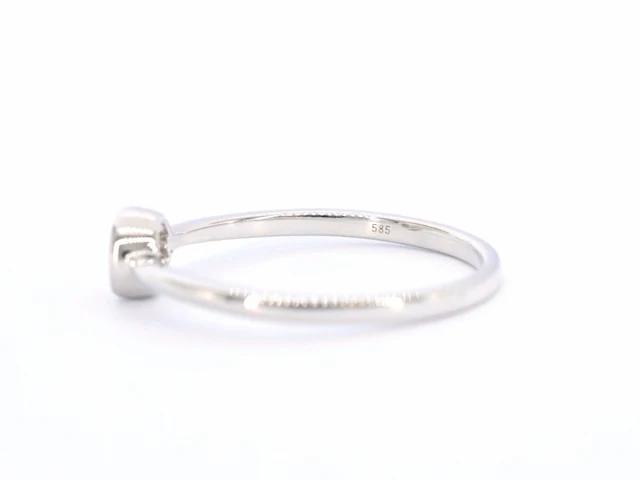 Witgouden ring met roze diamant - afbeelding 9 van  11