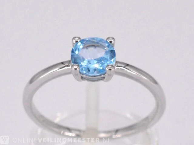 Witgouden ring met topaas - afbeelding 1 van  9