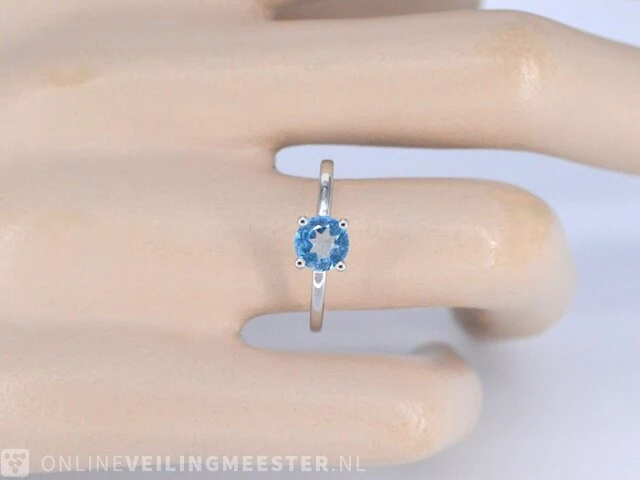 Witgouden ring met topaas - afbeelding 2 van  9