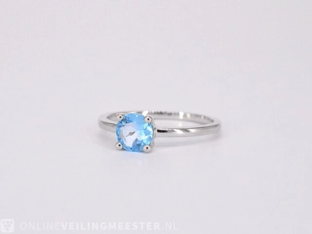 Witgouden ring met topaas - afbeelding 9 van  9