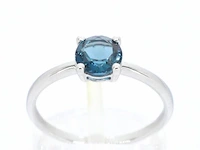 Witgouden ring met topaas - afbeelding 1 van  10