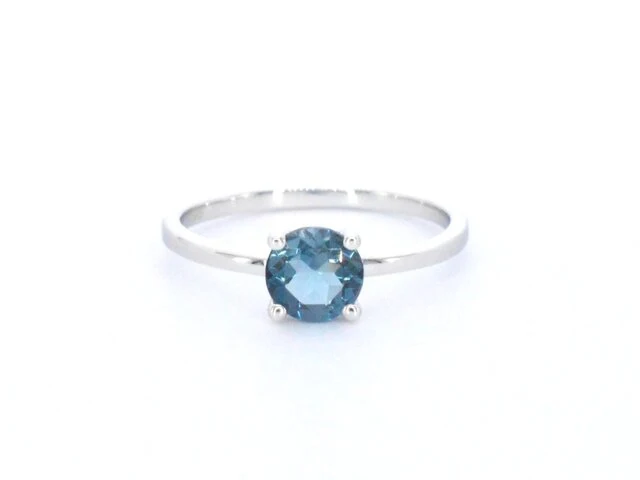 Witgouden ring met topaas - afbeelding 7 van  10