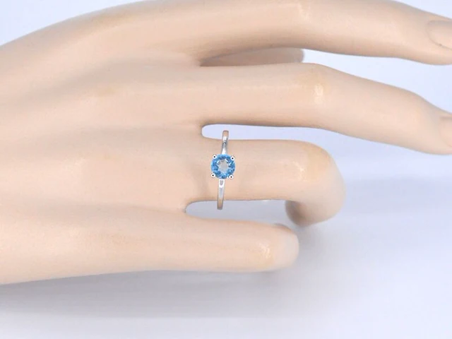 Witgouden ring met topaas - afbeelding 3 van  11