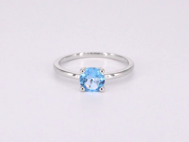 Witgouden ring met topaas - afbeelding 6 van  11