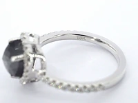 Witgouden ring met witte en zwarte diamant - afbeelding 11 van  11