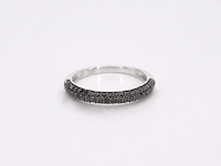 Witgouden ring met zwarte briljanten diamanten - afbeelding 8 van  11