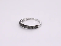 Witgouden ring met zwarte briljanten diamanten - afbeelding 10 van  11