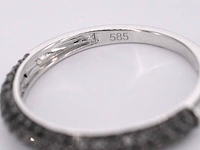 Witgouden ring met zwarte briljanten diamanten - afbeelding 11 van  11