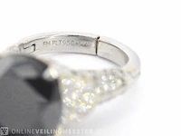 Witgouden ring met zwarte diamant 5.00 carat - afbeelding 9 van  9