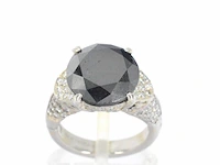 Witgouden ring met zwarte diamant 5.00 carat - afbeelding 1 van  11