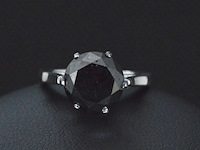 Witgouden ring met zwarte diamant - afbeelding 4 van  4