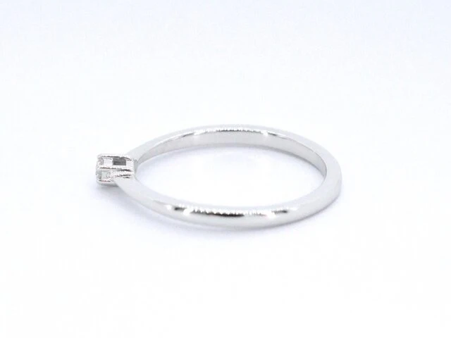 Witgouden ring solitaire met een briljant geslepen diamant - afbeelding 6 van  10