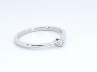 Witgouden ring solitaire met een briljant geslepen diamant - afbeelding 9 van  10