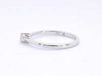 Witgouden ring solitaire met een briljant geslepen diamant - afbeelding 7 van  11