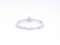 Witgouden ring solitaire met een briljant geslepen diamant - afbeelding 9 van  11
