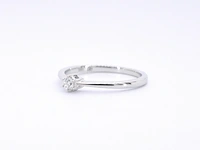 Witgouden ring solitaire met een briljant geslepen diamant - afbeelding 10 van  11