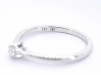 Witgouden ring solitaire met een briljant geslepen diamant - afbeelding 11 van  11