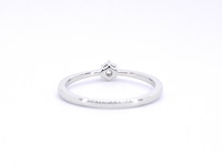 Witgouden ring solitaire met een briljant geslepen diamant - afbeelding 9 van  11