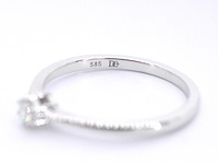 Witgouden ring solitaire met een briljant geslepen diamant - afbeelding 11 van  11