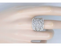 Witgouden ring vol gezet met diamanten 5.50 carat - afbeelding 2 van  6