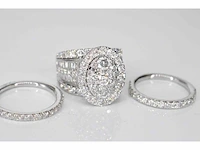 Witgouden ring vol gezet met diamanten 5.50 carat - afbeelding 6 van  6