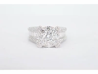 Witgouden ring vol met diamanten 3.00 carat - afbeelding 3 van  8