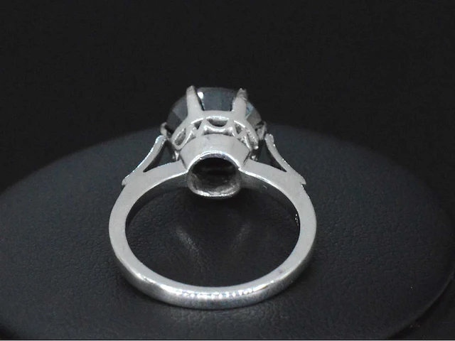 Witgouden ring zwart diamant - afbeelding 2 van  5