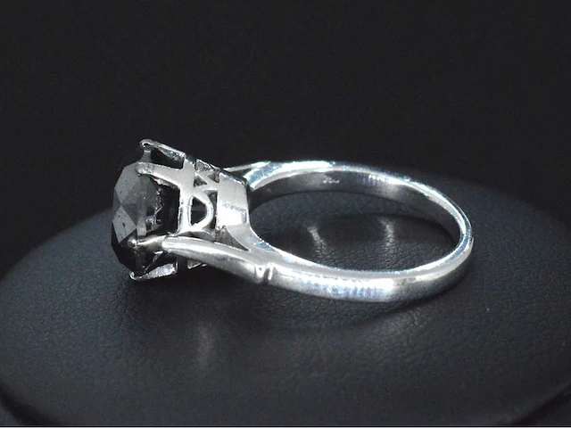Witgouden ring zwart diamant - afbeelding 4 van  5