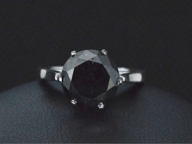 Witgouden ring zwart diamant - afbeelding 5 van  5