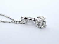 Witgouden solitair hanger met een briljant geslepen diamant van 0.37 carat - afbeelding 7 van  7